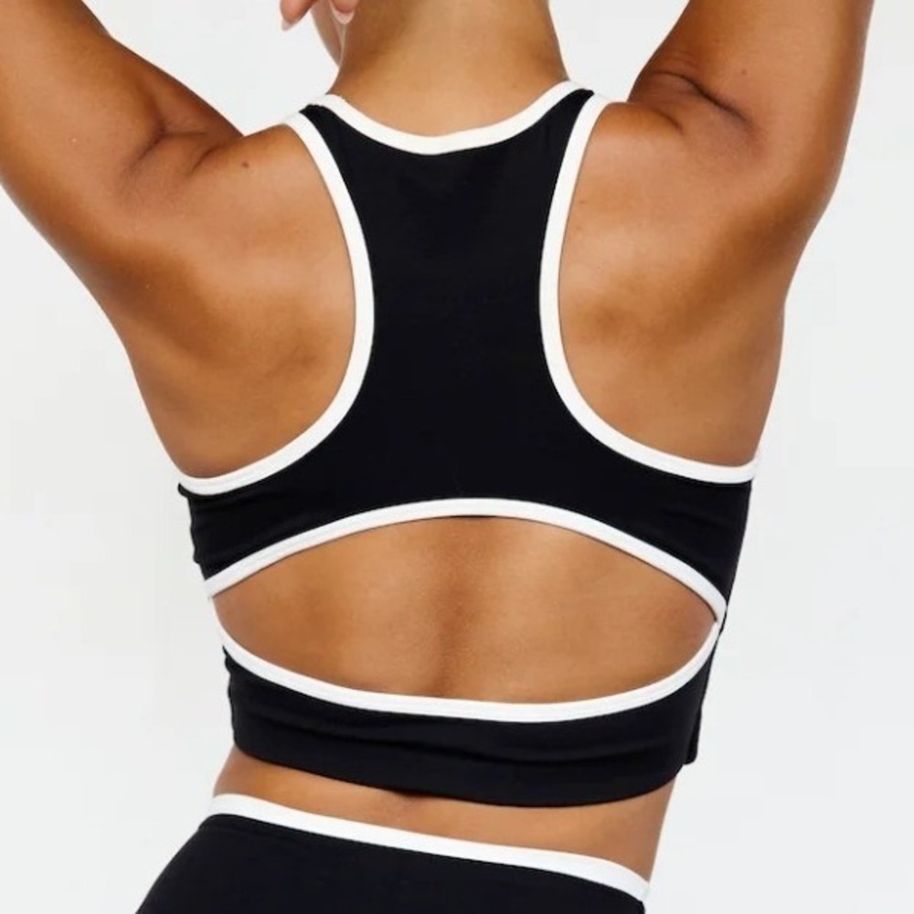 ASTORIA ACTIVEWEAR Sports Bra Womens Large Black Excellent High Neck‎ Racerback - Picture 7 of 8